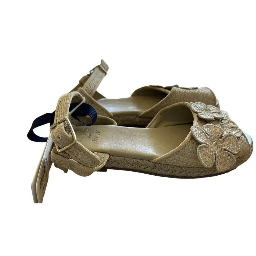 Janie And Jack Sandals Girls Size 10 Floral Espadrille‎ $59